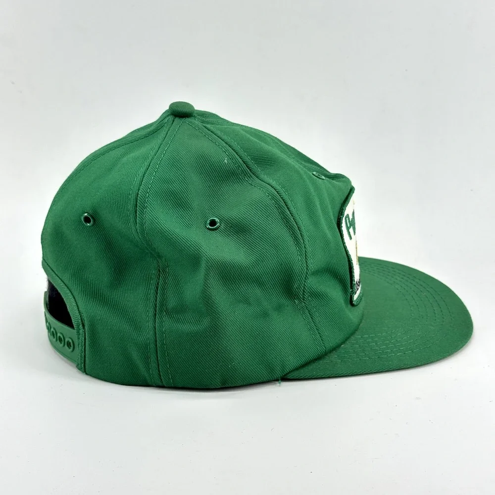 VINTAGE Pocklington Poly-Gene Patch Snapback Hat Cap Agriculture Farming 80s 90s